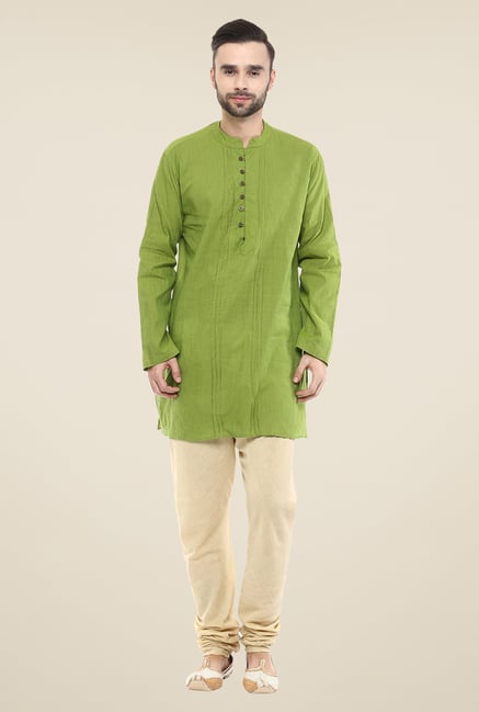 Yepme Green Brad Striped Cotton Kurta Yepme Green Brad Striped Cotton Kurta