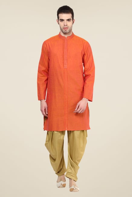 Yepme Orange Davor Solid Cotton Kurta Yepme Orange Davor Solid Cotton Kurta