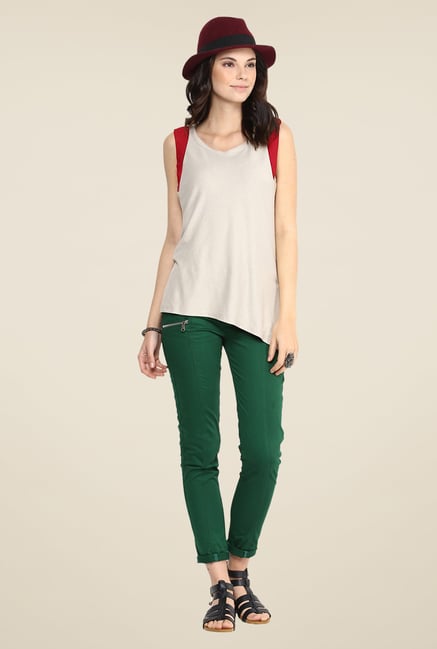 Yepme Blanca Beige & Red Top Yepme Blanca Beige & Red Top