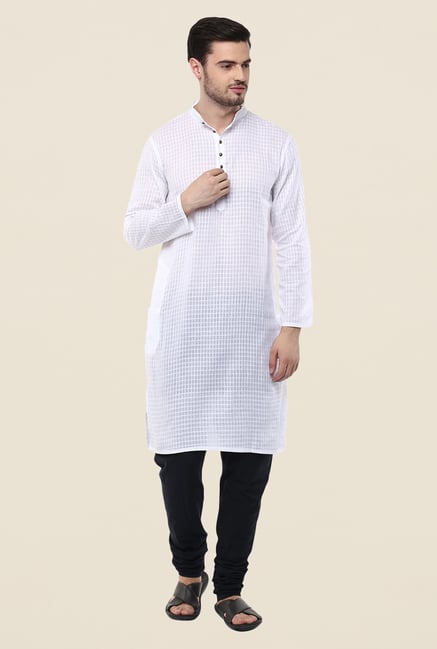 Yepme White Andrew Checks Kurta Yepme White Andrew Checks Kurta
