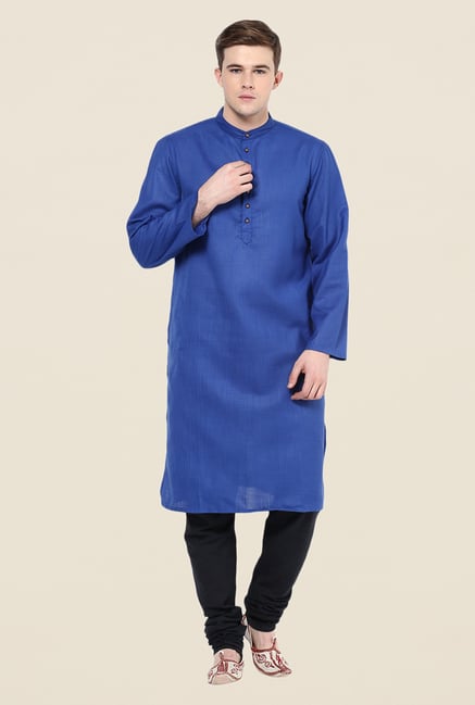 Yepme Blue Augustus Solid Kurta Yepme Blue Augustus Solid Kurta