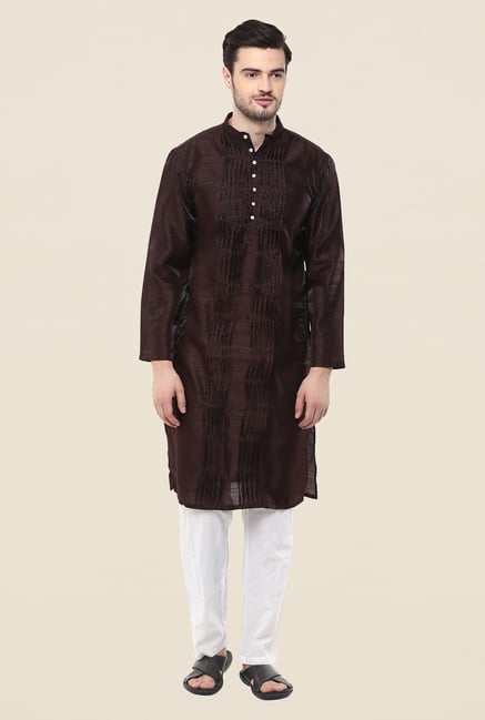 Yepme Brown Dellon Solid Kurta Yepme Brown Dellon Solid Kurta