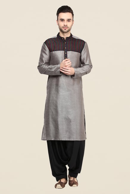 Yepme Grey Grayson Printed Cotton Kurta Yepme Grey Grayson Printed Cotton Kurta