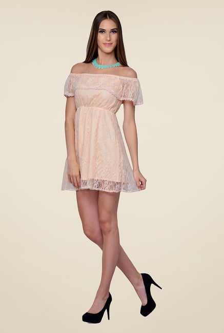 Yepme Peach June Lace Dress Yepme Peach June Lace Dress