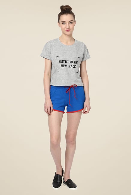 Yepme Benita Blue & Red Shorts Yepme Benita Blue & Red Shorts