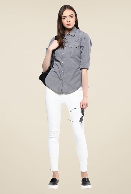 Yepme Black Derica Checks Shirt Yepme Black Derica Checks Shirt