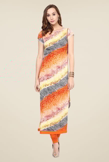 Yepme Orange Printed Premium Kurta Yepme Orange Printed Premium Kurta