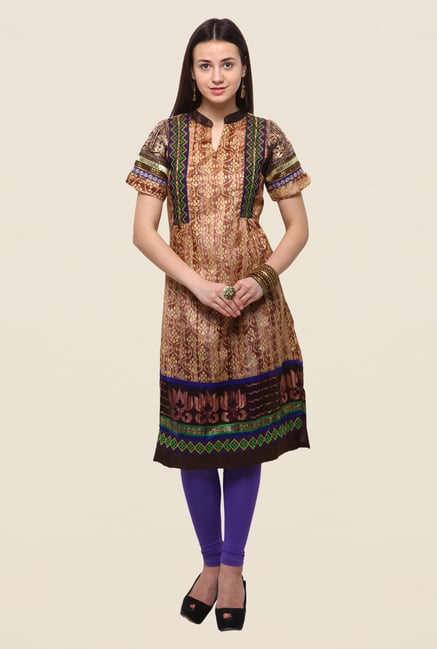 Yepme Genelia Brown Kurta Yepme Genelia Brown Kurta