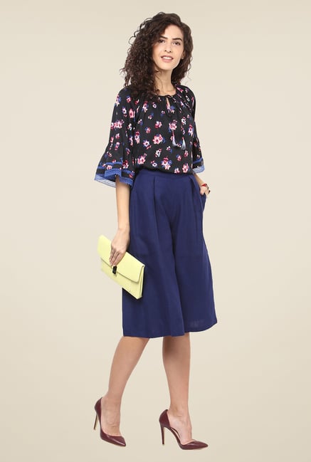 Yepme Blue Solid Culottes Yepme Blue Solid Culottes