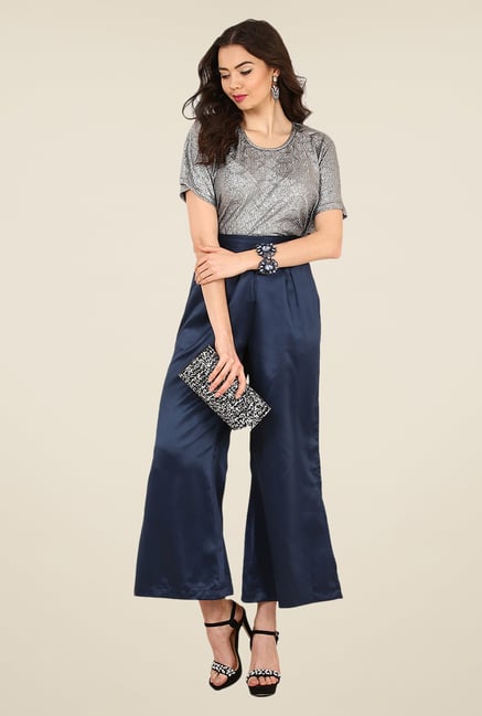 Yepme Adina Blue Solid Party Palazzos Yepme Adina Blue Solid Party Palazzos