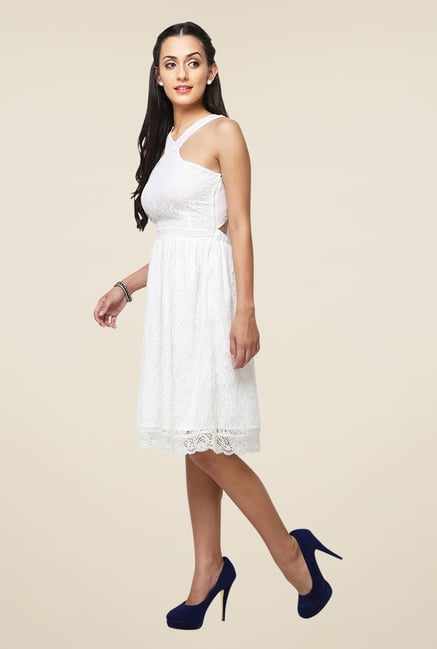Yepme Off White Kylie Lace Dress Yepme Off White Kylie Lace Dress