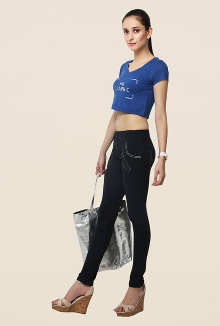 Yepme Maitei Black Solid Jeggings Yepme Maitei Black Solid Jeggings