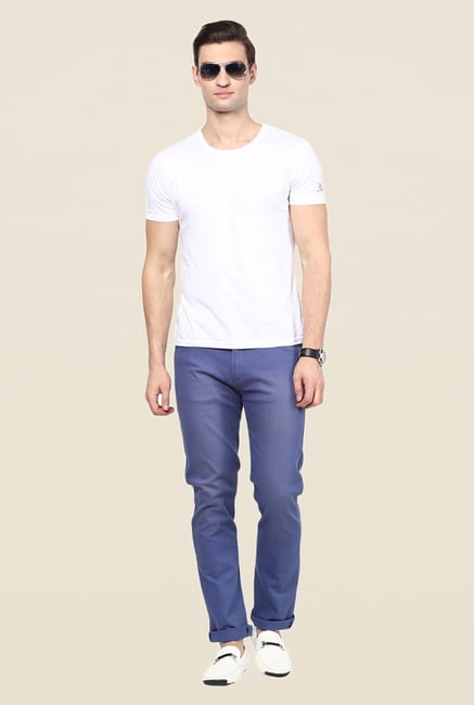 Yepme Rofler Blue Denim Drill Chinos Yepme Rofler Blue Denim Drill Chinos