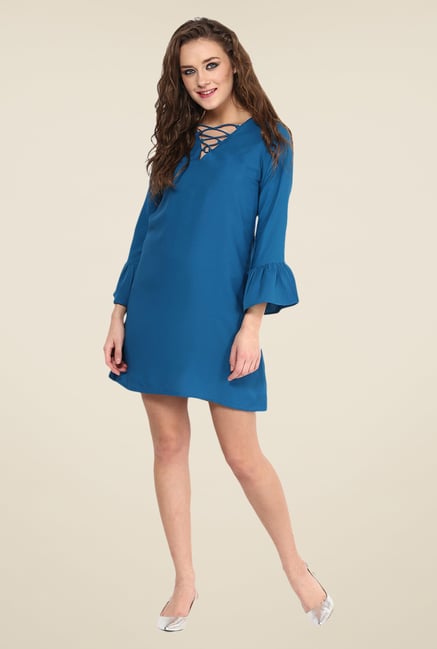 Yepme Dark Blue Marcie Solid Shift Dress Yepme Dark Blue Marcie Solid Shift Dress