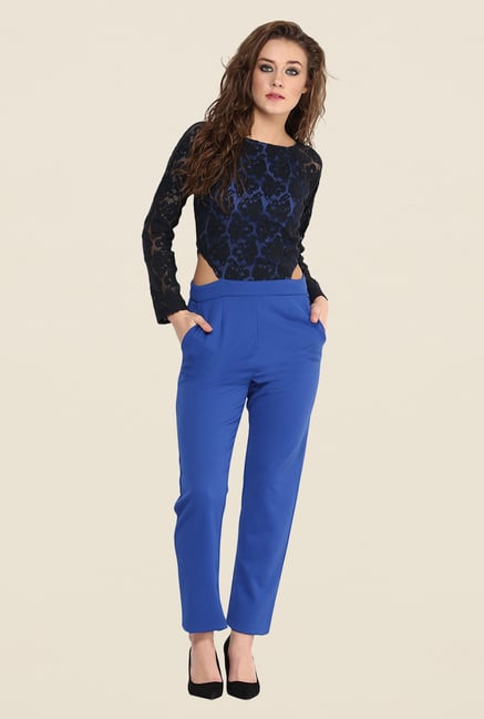 Yepme Marie Blue & Black Jumpsuit Yepme Marie Blue & Black Jumpsuit