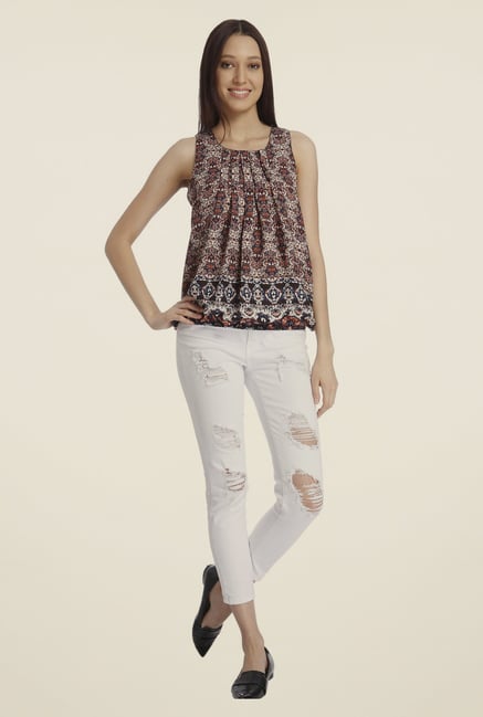Vero Moda Multicolor Printed Top Vero Moda Multicolor Printed Top