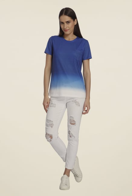 Vero Moda Blue Ombre T-shirt Vero Moda Blue Ombre T-shirt