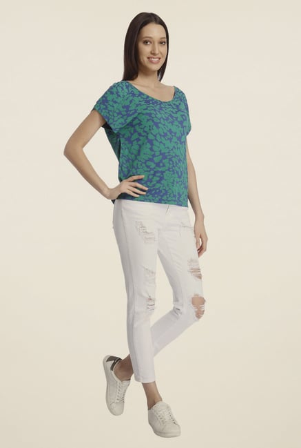 Vero Moda Blue Printed Top Vero Moda Blue Printed Top