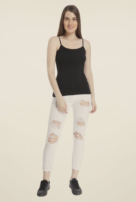 Vero Moda Black Solid Top Vero Moda Black Solid Top