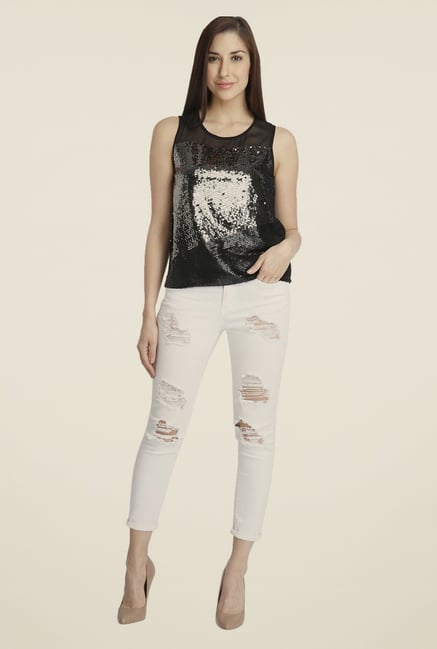 Vero Moda Black Embellished Top Vero Moda Black Embellished Top