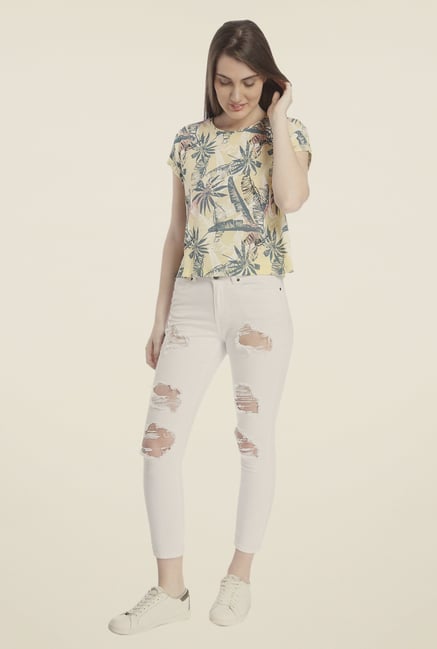 Vero Moda Yellow Printed T-shirt Vero Moda Yellow Printed T-shirt