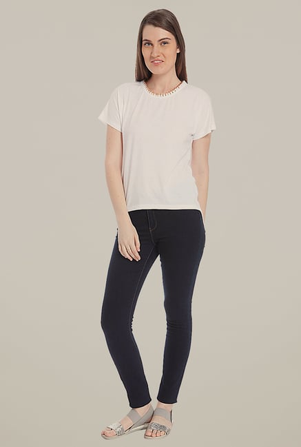 Vero Moda White Solid Top Vero Moda White Solid Top