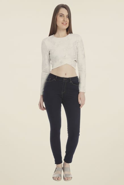 Vero Moda Off White Self T Shirt Vero Moda Off White Self T Shirt