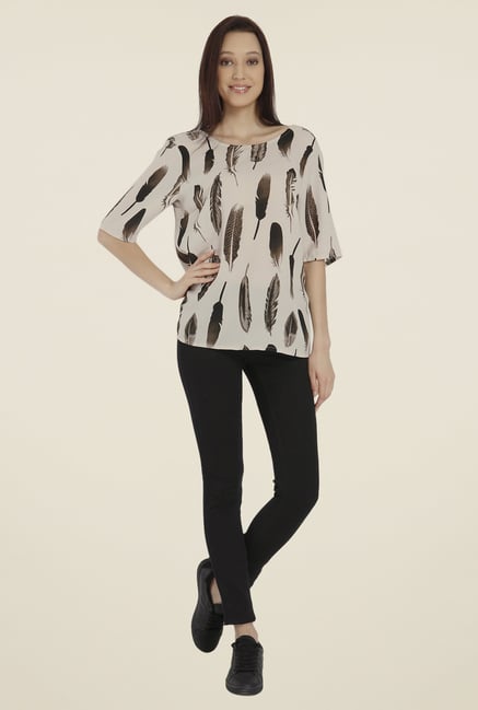Vero Moda Beige Printed Top Vero Moda Beige Printed Top