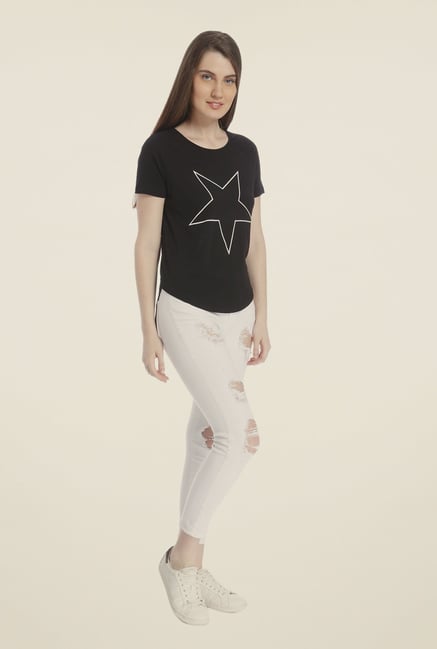 Vero Moda Black Printed T-shirt Vero Moda Black Printed T-shirt