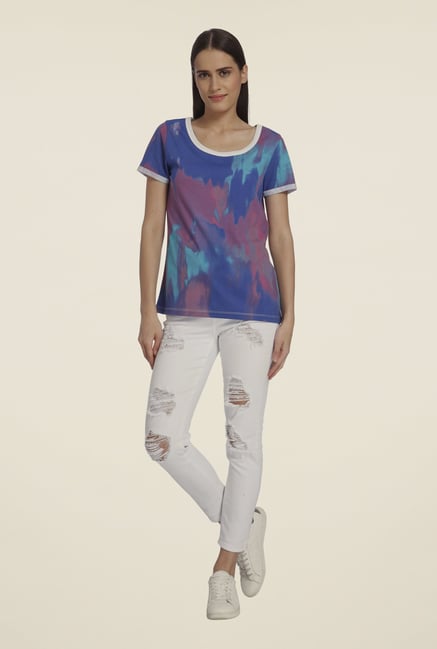 Vero Moda Blue Printed T Shirt Vero Moda Blue Printed T Shirt
