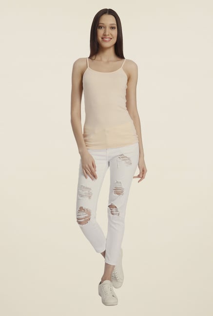 Vero Moda Beige Solid Top Vero Moda Beige Solid Top