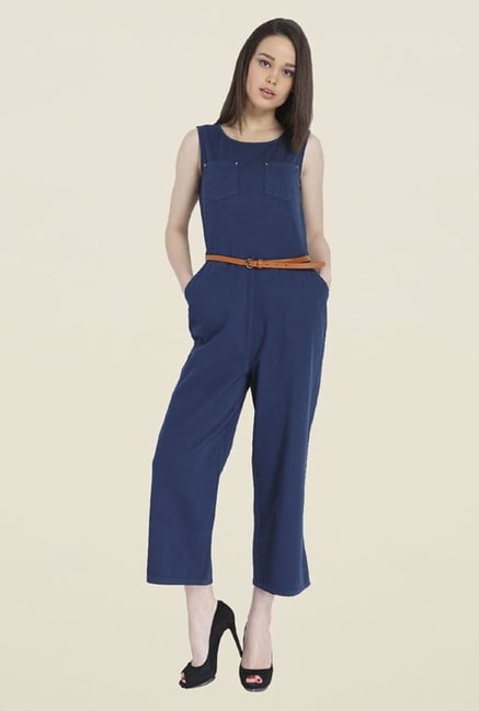 Only Navy Solid Jumpsuit Only Navy Solid Jumpsuit