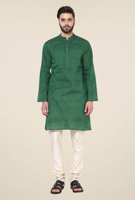 Yepme Kance Dark Green Solid Kurta Yepme Kance Dark Green Solid Kurta