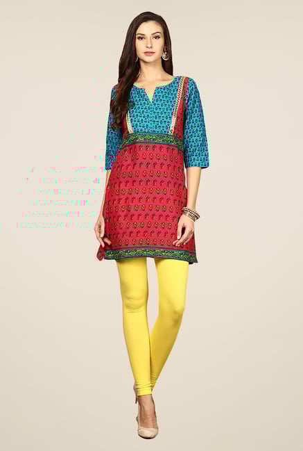 Yepme Flona Pink & Blue Paisley Print Kurti Yepme Flona Pink & Blue Paisley Print Kurti
