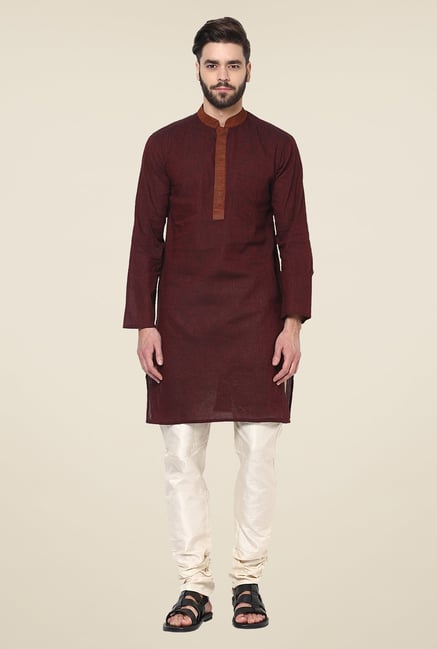 Yepme Bruce Maroon Striped Kurta Yepme Bruce Maroon Striped Kurta