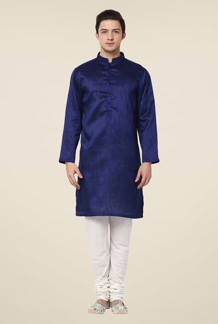 Yepme Wesley Dark Blue Solid Kurta Yepme Wesley Dark Blue Solid Kurta