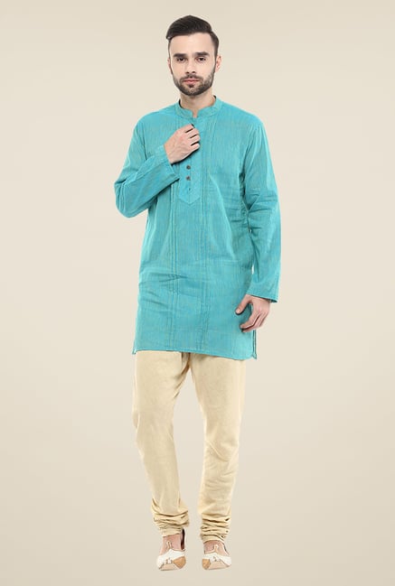 Yepme Brad Blue Striped Kurta Yepme Brad Blue Striped Kurta
