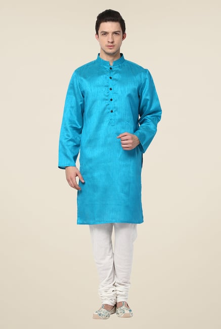 Yepme Wesley Teal Blue Solid Kurta Yepme Wesley Teal Blue Solid Kurta