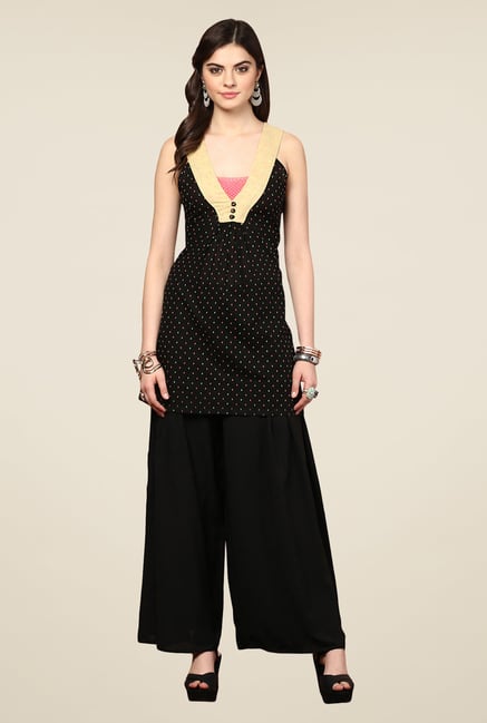 Yepme Cinizia Black Printed Kurti Yepme Cinizia Black Printed Kurti