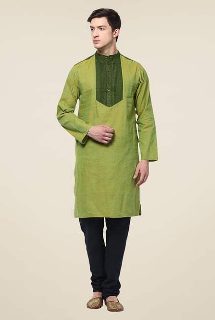 Yepme Louis Green Solid Kurta Yepme Louis Green Solid Kurta