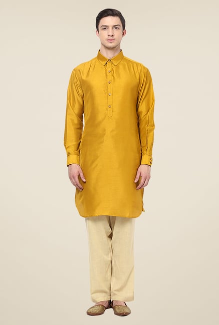 Yepme Rubin Mustard Solid Kurta Yepme Rubin Mustard Solid Kurta
