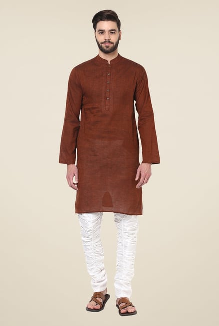 Yepme Kance Brown Solid Kurta Yepme Kance Brown Solid Kurta