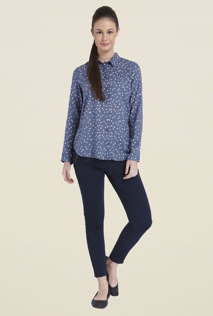 Only Blue Polka Dot Shirt Only Blue Polka Dot Shirt