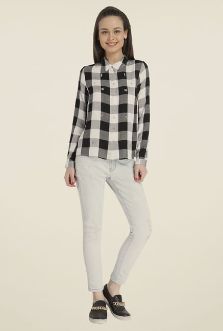 Only Black & White Checks Shirt Only Black & White Checks Shirt