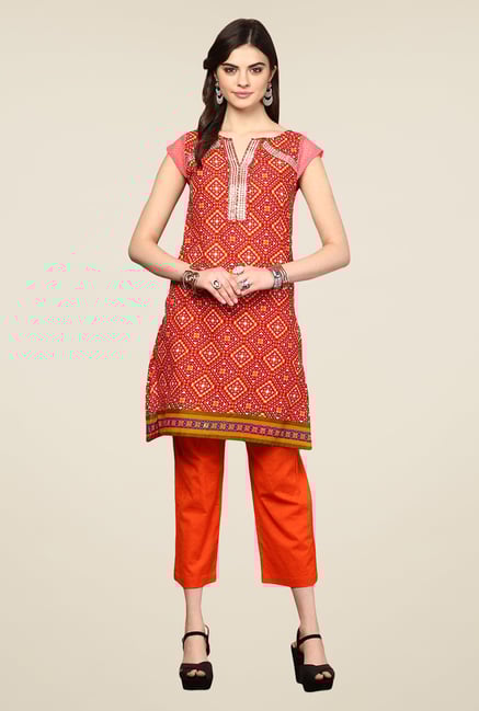Yepme Antonia Red Printed Kurti Yepme Antonia Red Printed Kurti