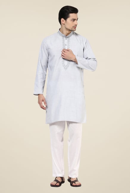 Yepme Ivan Grey Solid Kurta Yepme Ivan Grey Solid Kurta