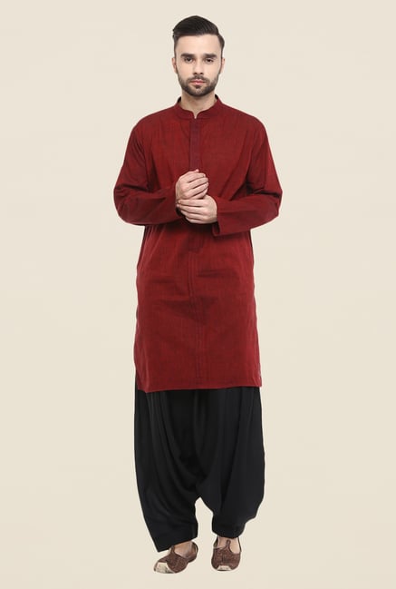 Yepme Chris Maroon Solid Kurta Yepme Chris Maroon Solid Kurta