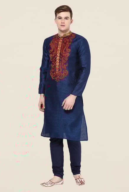 Yepme Navy Embroidered Kurta Yepme Navy Embroidered Kurta