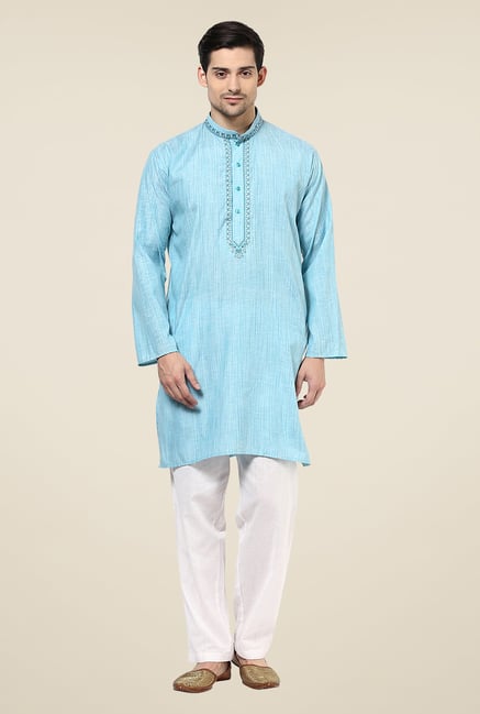 Yepme Inigo Blue Solid Kurta Yepme Inigo Blue Solid Kurta
