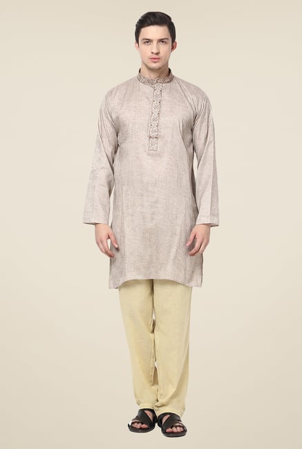 Yepme Efrain Brown Solid Kurta Yepme Efrain Brown Solid Kurta